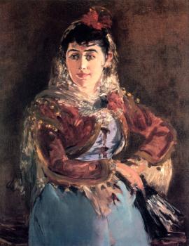 Edouard Manet : Portrait of Emilie Ambre in the role of Carmen